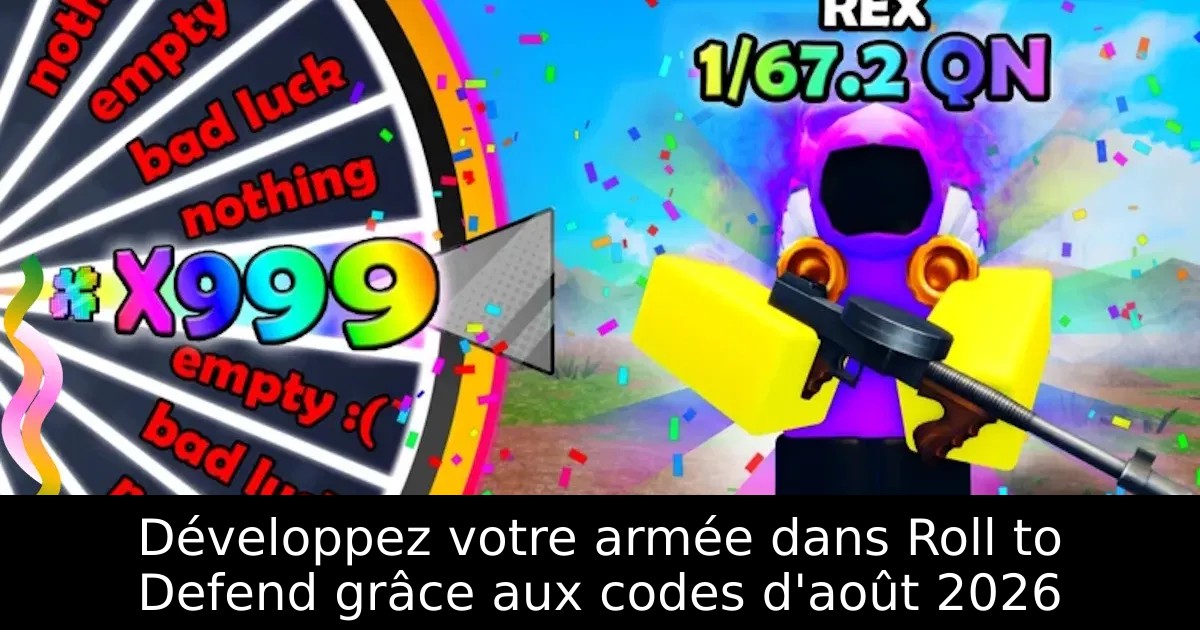 Développez votre armée dans Roll to Defend grâce aux codes d&rsquo;août 2026