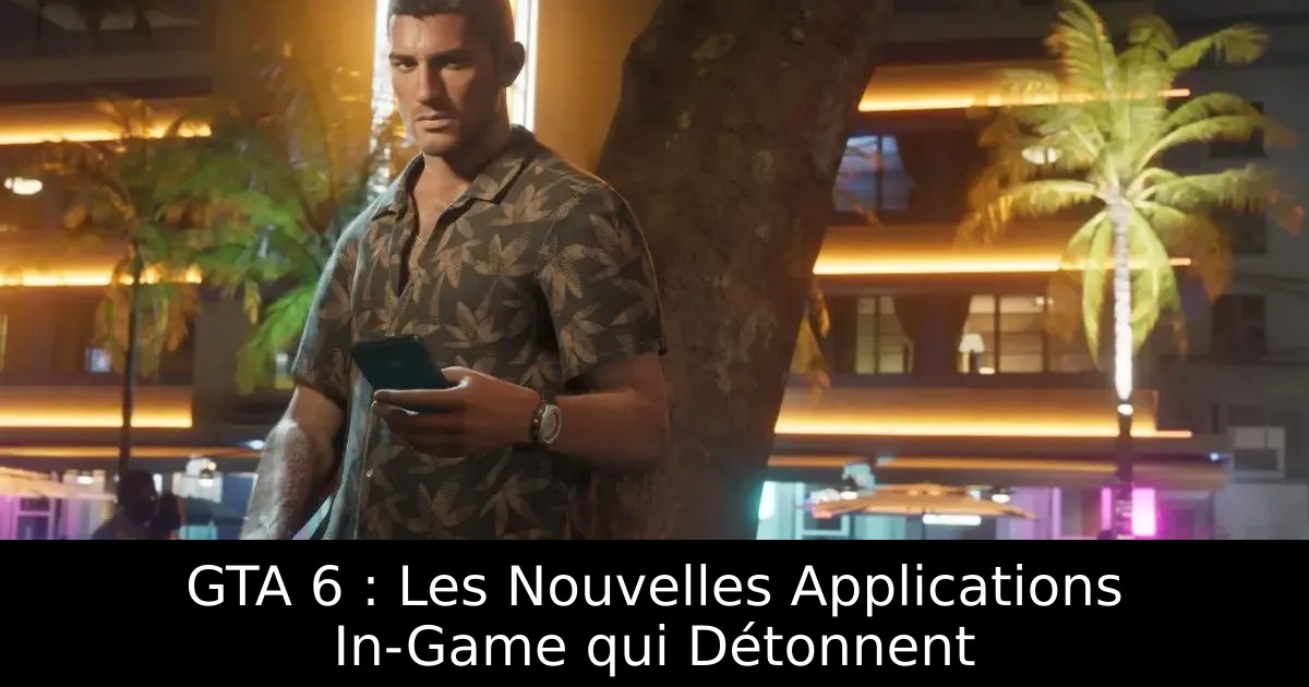 GTA 6 : Les Nouvelles Applications In-Game qui Détonnent