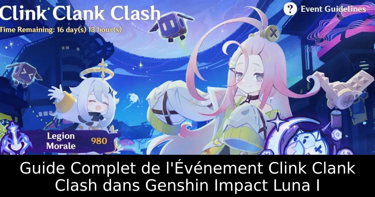 Guide Complet de l&rsquo;Événement Clink Clank Clash dans Genshin Impact Luna I