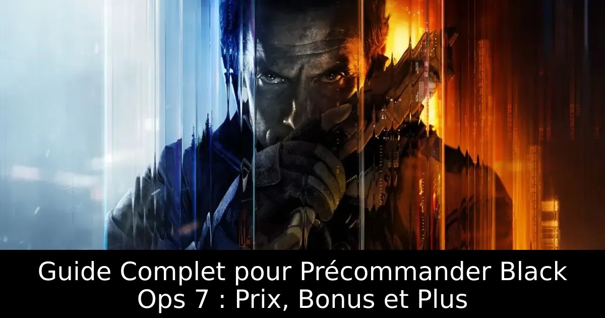 Guide Complet pour Précommander Black Ops 7 : Prix, Bonus et Plus