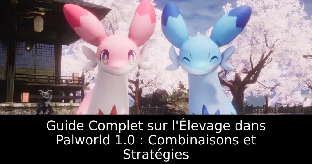 Guide Complet sur l&rsquo;Élevage dans Palworld 1.0 : Combinaisons et Stratégies