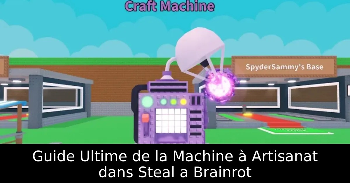 Guide Ultime de la Machine à Artisanat dans Steal a Brainrot