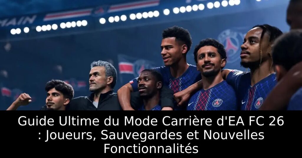 Guide Ultime du Mode Carrière d&rsquo;EA FC 26 : Joueurs, Sauvegardes et Nouvelles Fonctionnalités