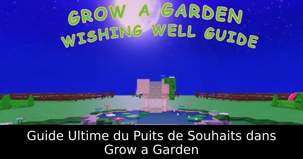 Guide Ultime du Puits de Souhaits dans Grow a Garden