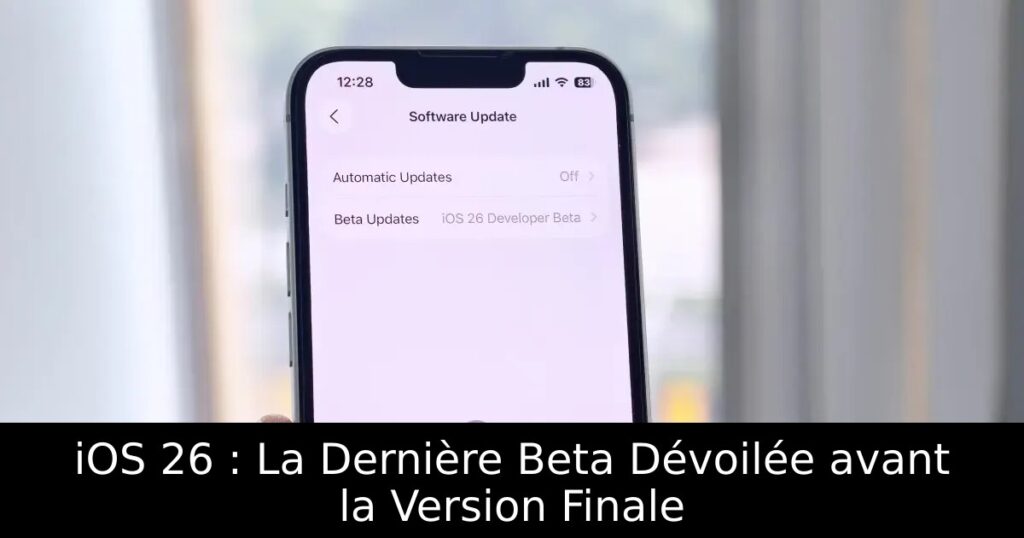iOS 26 : La Dernière Beta Dévoilée avant la Version Finale