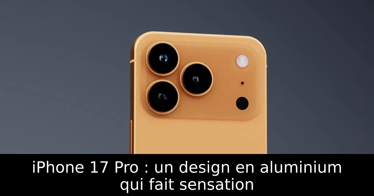 iPhone 17 Pro : un design en aluminium qui fait sensation