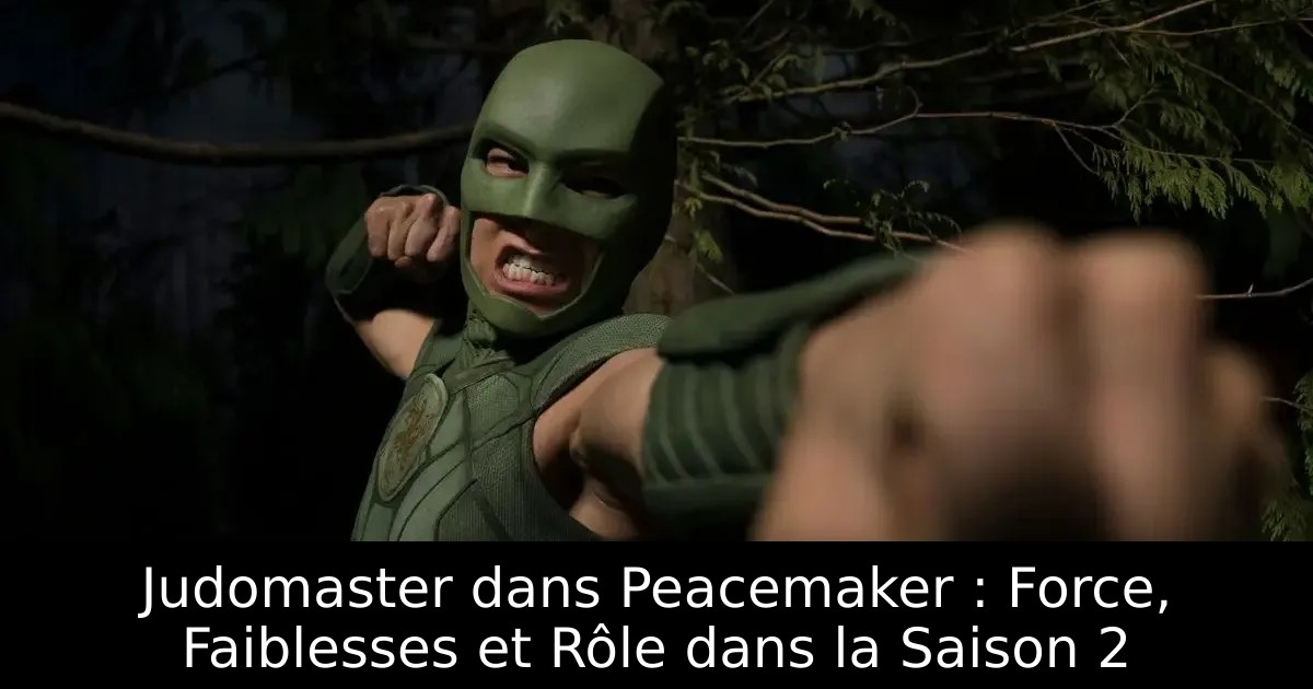 Judomaster dans Peacemaker : Force, Faiblesses et Rôle dans la Saison 2