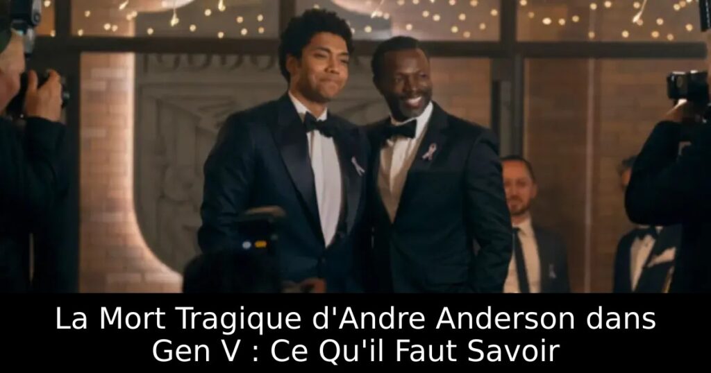 La Mort Tragique d&rsquo;Andre Anderson dans Gen V : Ce Qu&rsquo;il Faut Savoir