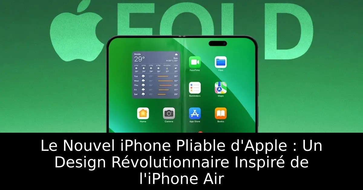 Le Nouvel iPhone Pliable d&rsquo;Apple : Un Design Révolutionnaire Inspiré de l&rsquo;iPhone Air