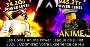 Les Codes Anime Power League de Juillet 2026 : Optimisez Votre Expérience de Jeu
