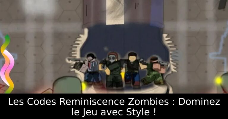 Les Codes Reminiscence Zombies : Dominez le Jeu avec Style !