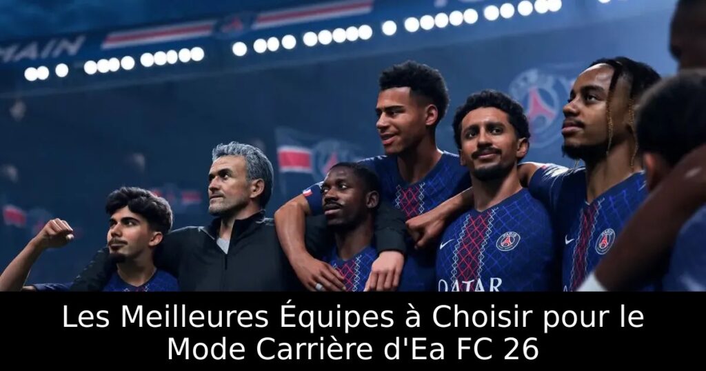 Les Meilleures Équipes à Choisir pour le Mode Carrière d&rsquo;Ea FC 26