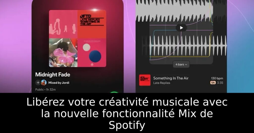 Libérez votre créativité musicale avec la nouvelle fonctionnalité Mix de Spotify