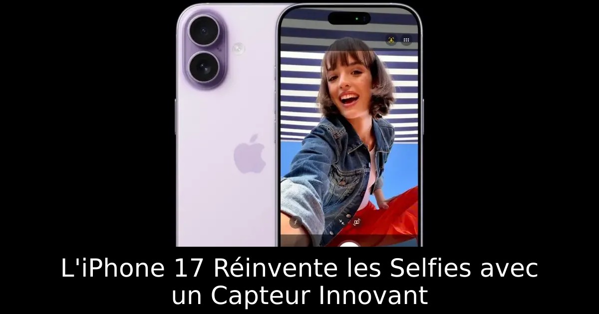 L&rsquo;iPhone 17 Réinvente les Selfies avec un Capteur Innovant
