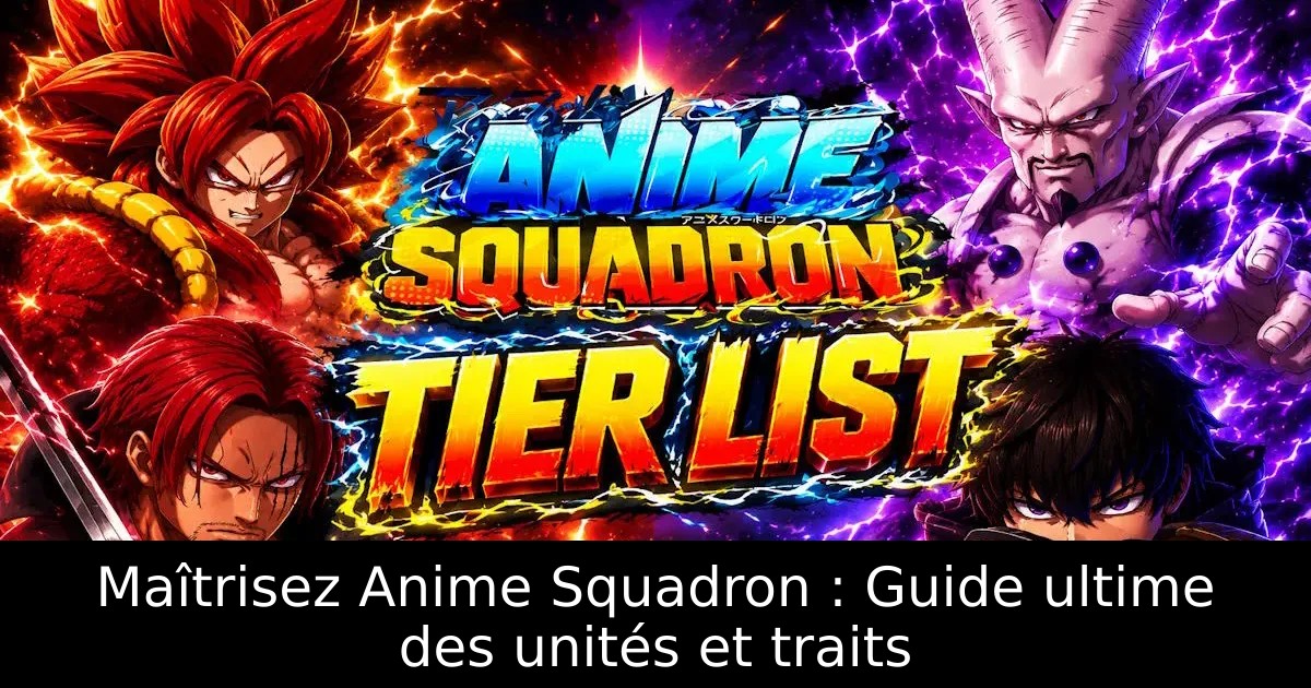 Maîtrisez Anime Squadron : Guide ultime des unités et traits