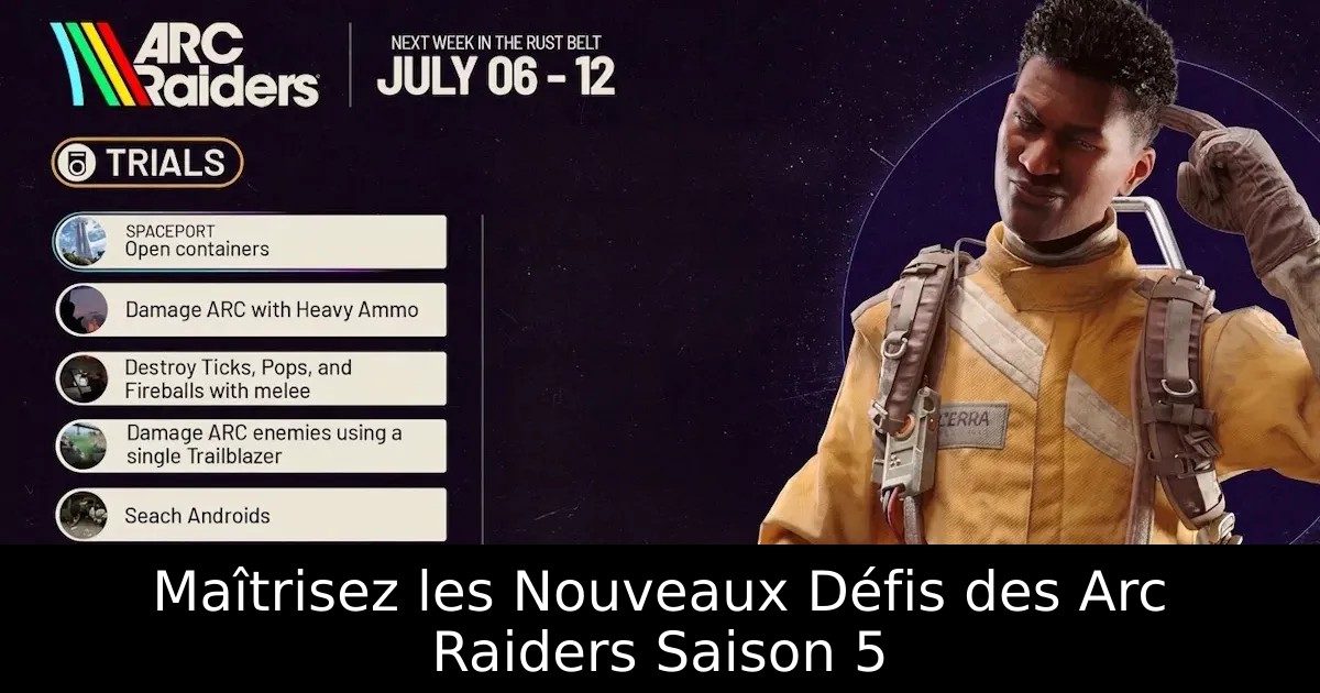 Maîtrisez les Nouveaux Défis des Arc Raiders Saison 5
