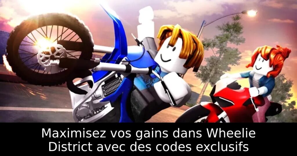 Maximisez vos gains dans Wheelie District avec des codes exclusifs
