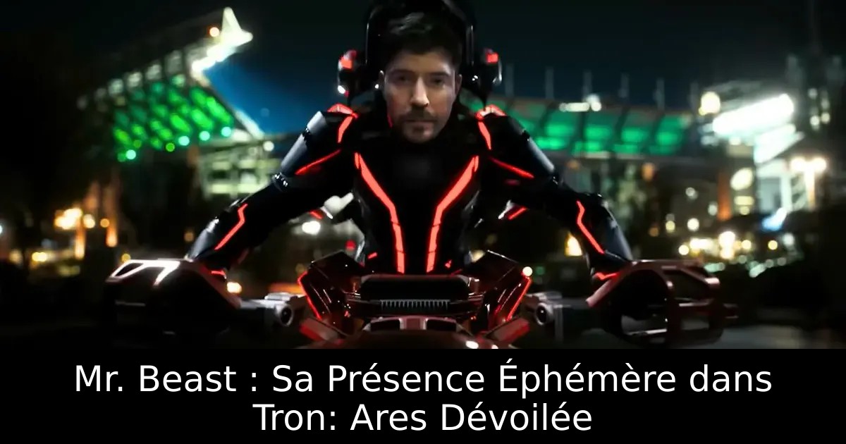 Mr. Beast : Sa Présence Éphémère dans Tron: Ares Dévoilée