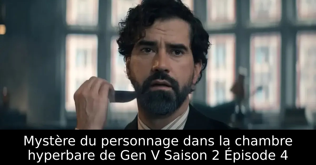 Mystère du personnage dans la chambre hyperbare de Gen V Saison 2 Épisode 4