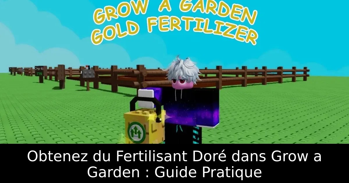 Obtenez du Fertilisant Doré dans Grow a Garden : Guide Pratique