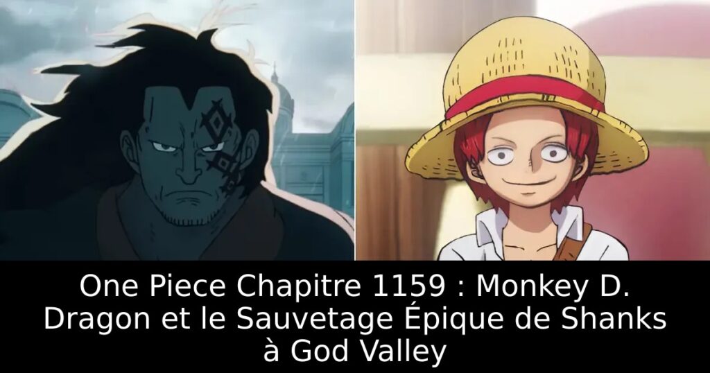 One Piece Chapitre 1159 : Monkey D. Dragon et le Sauvetage Épique de Shanks à God Valley