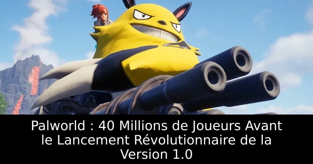 Palworld : 40 Millions de Joueurs Avant le Lancement Révolutionnaire de la Version 1.0