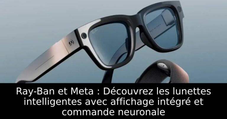 Ray-Ban et Meta : Découvrez les lunettes intelligentes avec affichage intégré et commande neuronale
