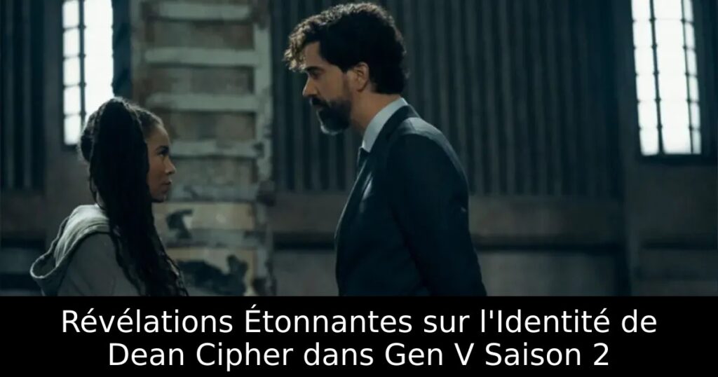 Révélations Étonnantes sur l&rsquo;Identité de Dean Cipher dans Gen V Saison 2
