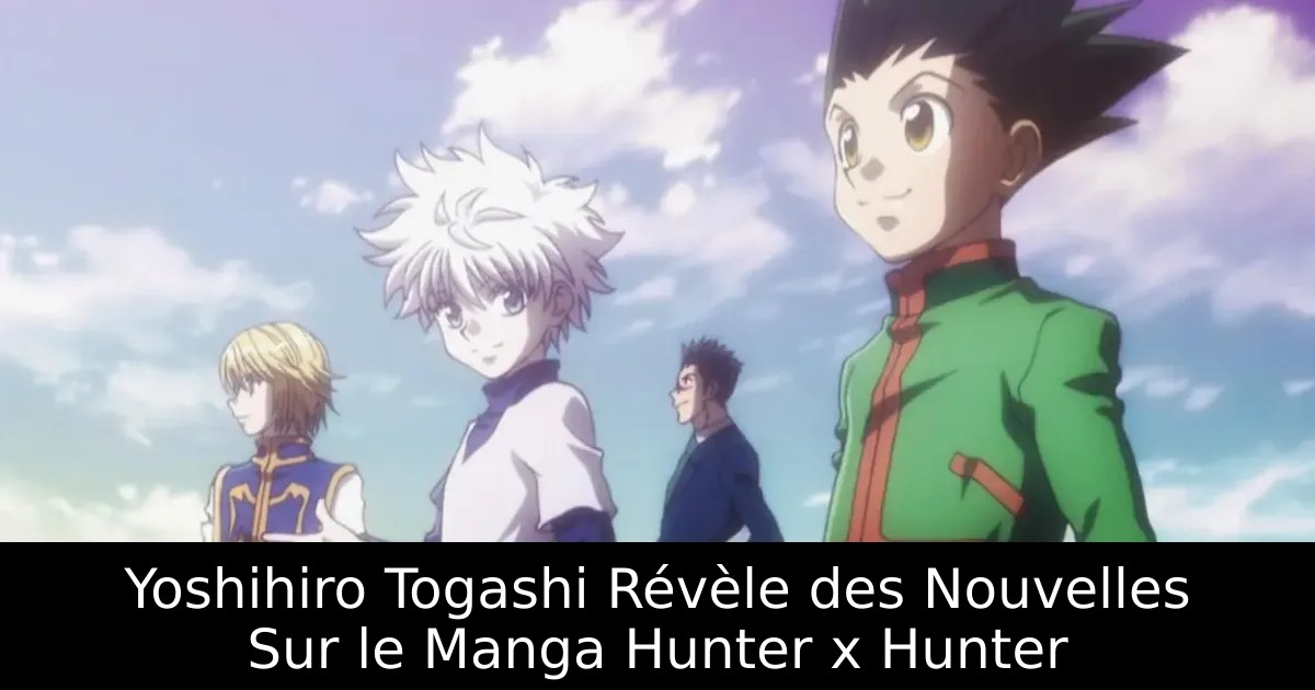 Yoshihiro Togashi Révèle des Nouvelles Sur le Manga Hunter x Hunter
