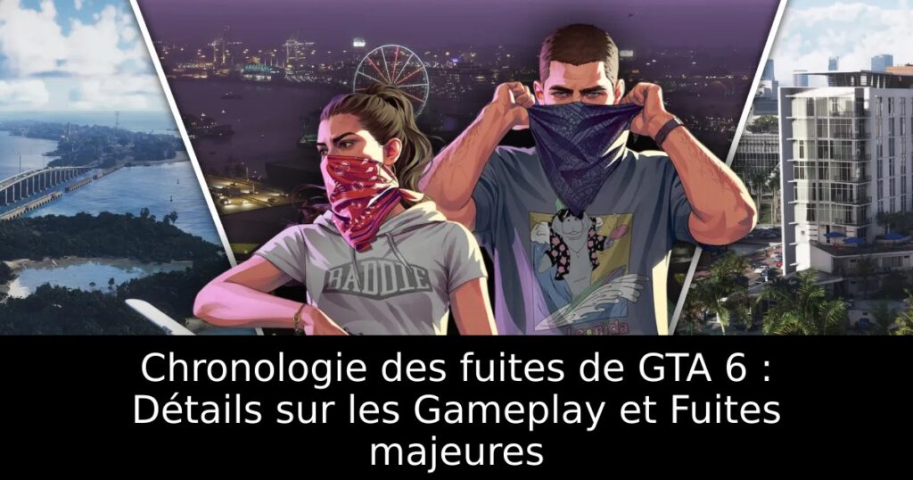 Chronologie des fuites de GTA 6 : Détails sur les Gameplay et Fuites majeures