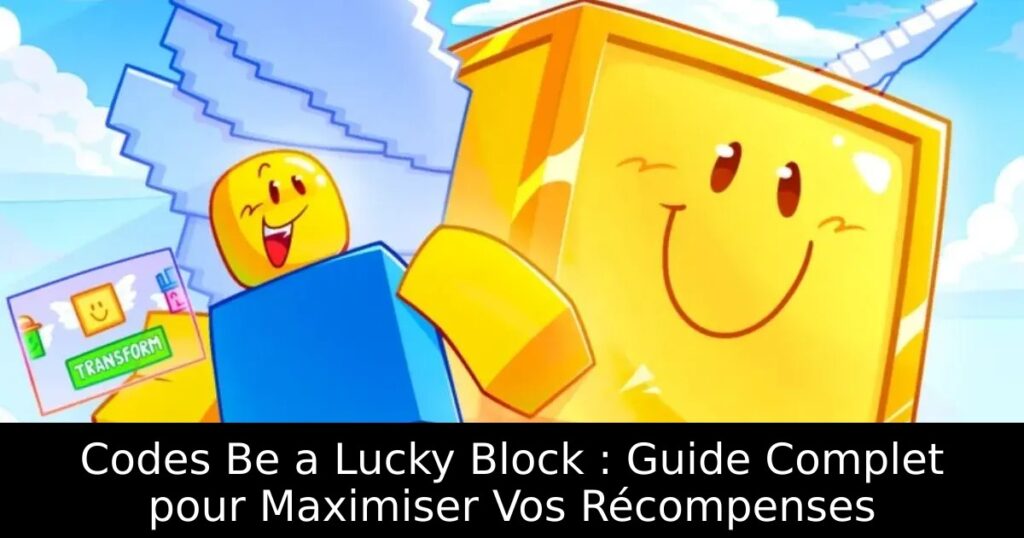 Codes Be a Lucky Block : Guide Complet pour Maximiser Vos Récompenses