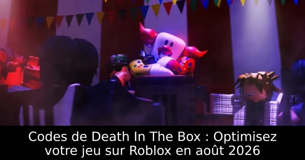 Codes de Death In The Box : Optimisez votre jeu sur Roblox en août 2026