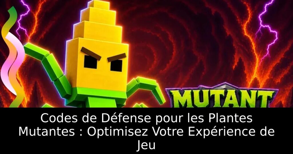 Codes de Défense pour les Plantes Mutantes : Optimisez Votre Expérience de Jeu