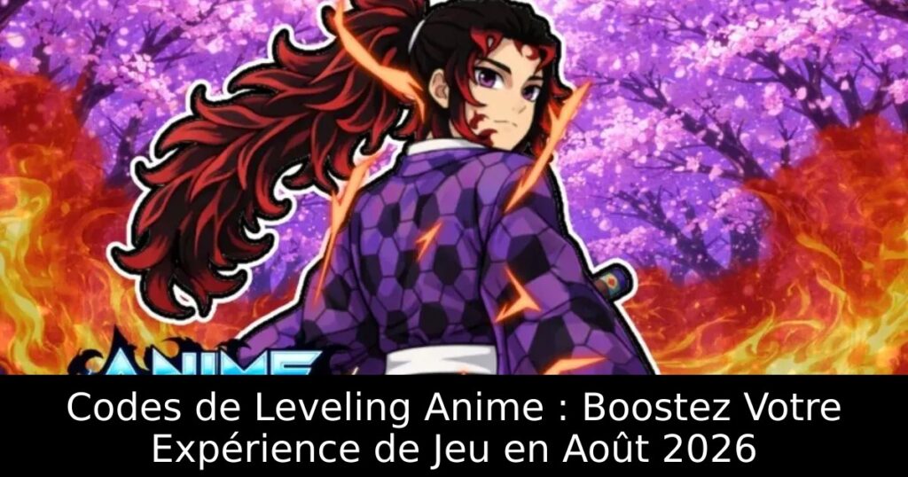 Codes de Leveling Anime : Boostez Votre Expérience de Jeu en Août 2026