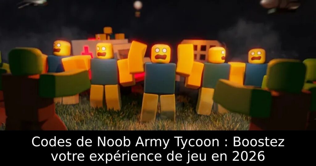 Codes de Noob Army Tycoon : Boostez votre expérience de jeu en 2026