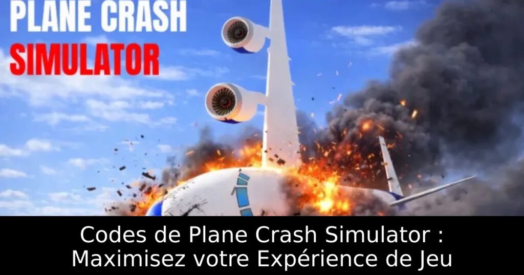 Codes de Plane Crash Simulator : Maximisez votre Expérience de Jeu