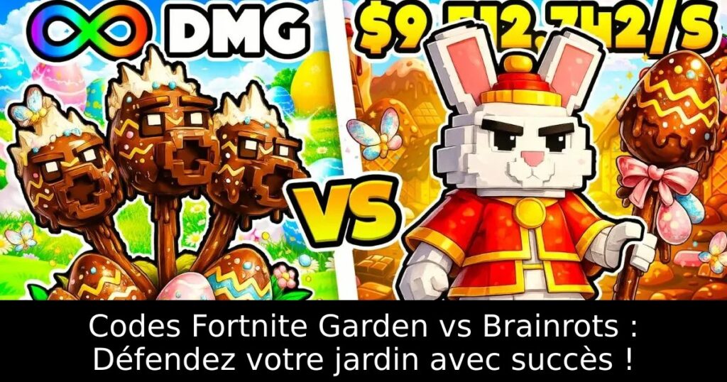 Codes Fortnite Garden vs Brainrots : Défendez votre jardin avec succès !