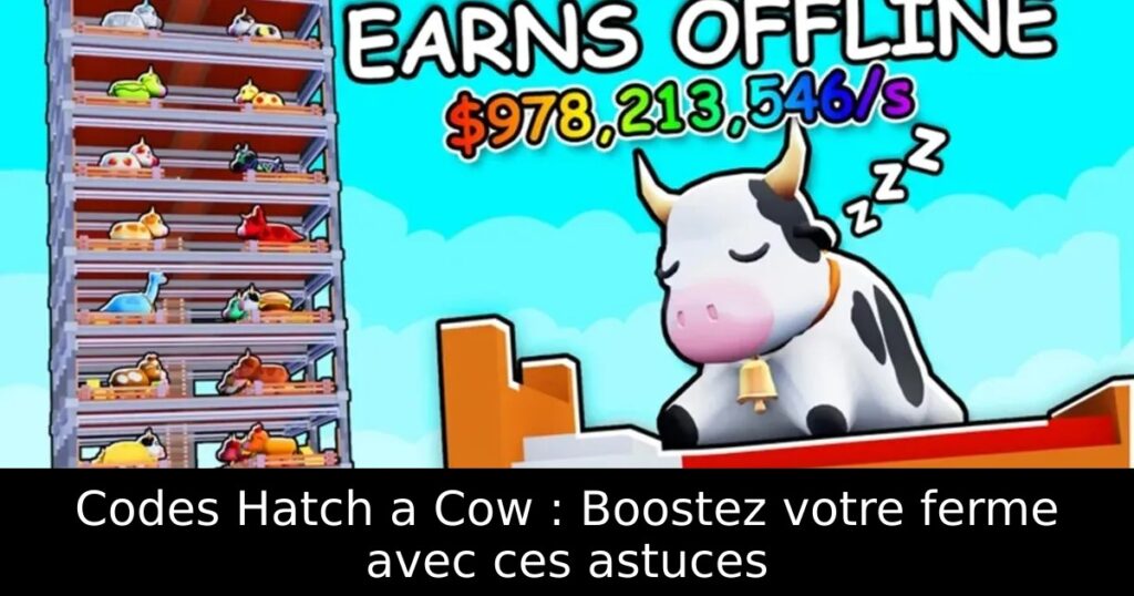 Codes Hatch a Cow : Boostez votre ferme avec ces astuces