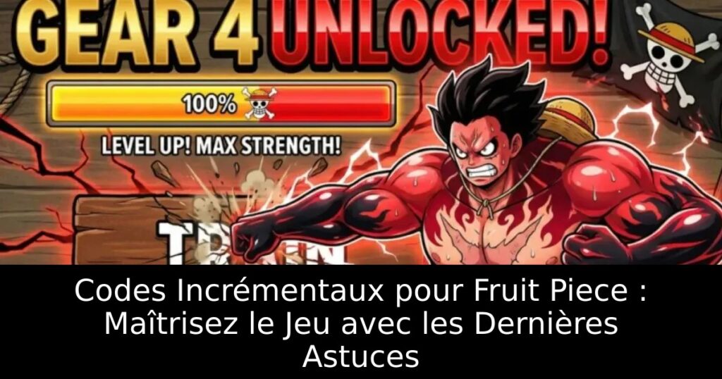 Codes Incrémentaux pour Fruit Piece : Maîtrisez le Jeu avec les Dernières Astuces