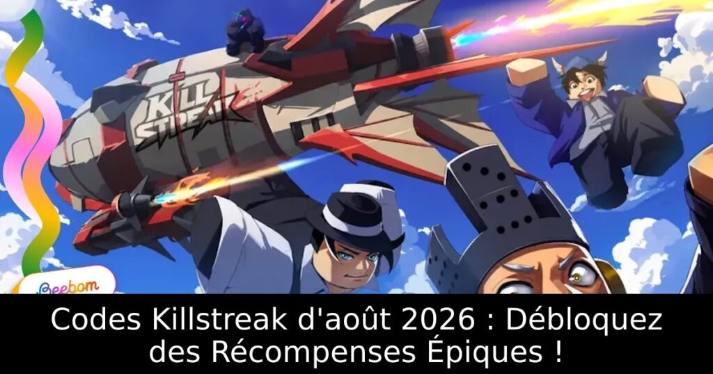 Codes Killstreak d&rsquo;août 2026 : Débloquez des Récompenses Épiques !