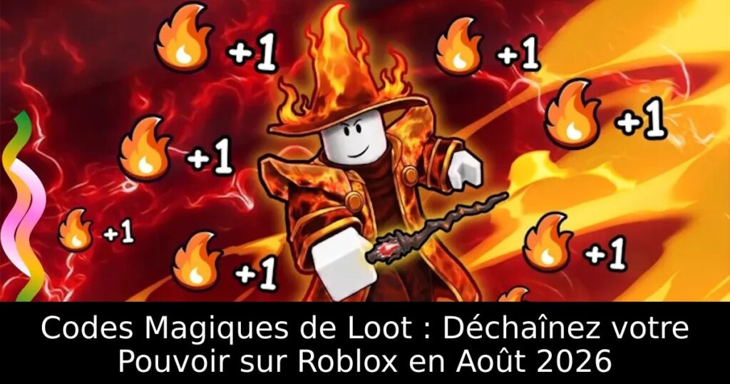 Codes Magiques de Loot : Déchaînez votre Pouvoir sur Roblox en Août 2026