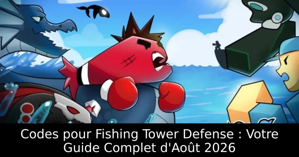 Codes pour Fishing Tower Defense : Votre Guide Complet d&rsquo;Août 2026