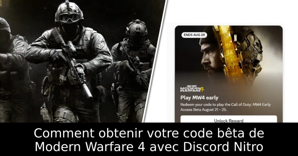 Comment obtenir votre code bêta de Modern Warfare 4 avec Discord Nitro