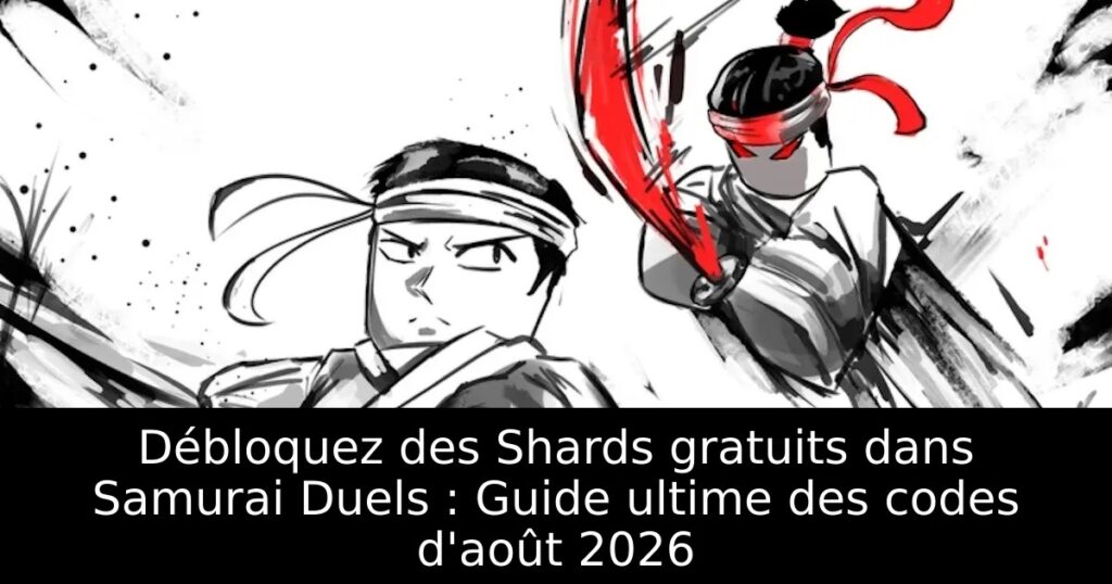 Débloquez des Shards gratuits dans Samurai Duels : Guide ultime des codes d&rsquo;août 2026