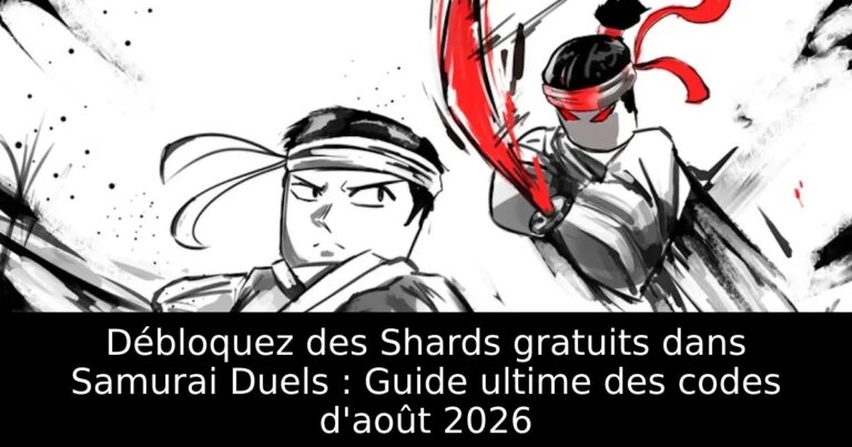 Débloquez des Shards gratuits dans Samurai Duels : Guide ultime des codes d&rsquo;août 2026