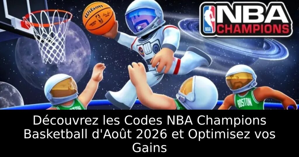 Découvrez les Codes NBA Champions Basketball d&rsquo;Août 2026 et Optimisez vos Gains