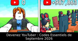 Devenez YouTuber : Codes Essentiels de Septembre 2026