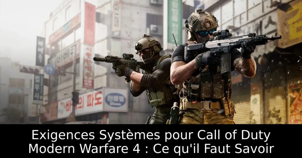 Exigences Systèmes pour Call of Duty Modern Warfare 4 : Ce qu&rsquo;il Faut Savoir