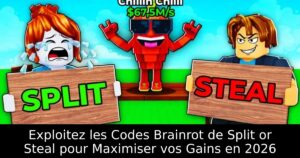 Exploitez les Codes Brainrot de Split or Steal pour Maximiser vos Gains en 2026