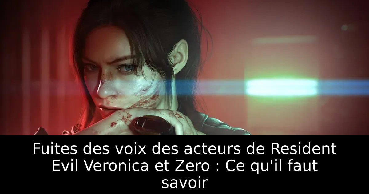 Fuites des voix des acteurs de Resident Evil Veronica et Zero : Ce qu&rsquo;il faut savoir